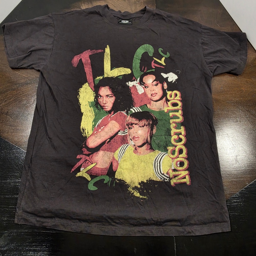 Vintage TLC No Scrubs Graphic Band T-Shirt Women XS R&B 90s Y2k Rap